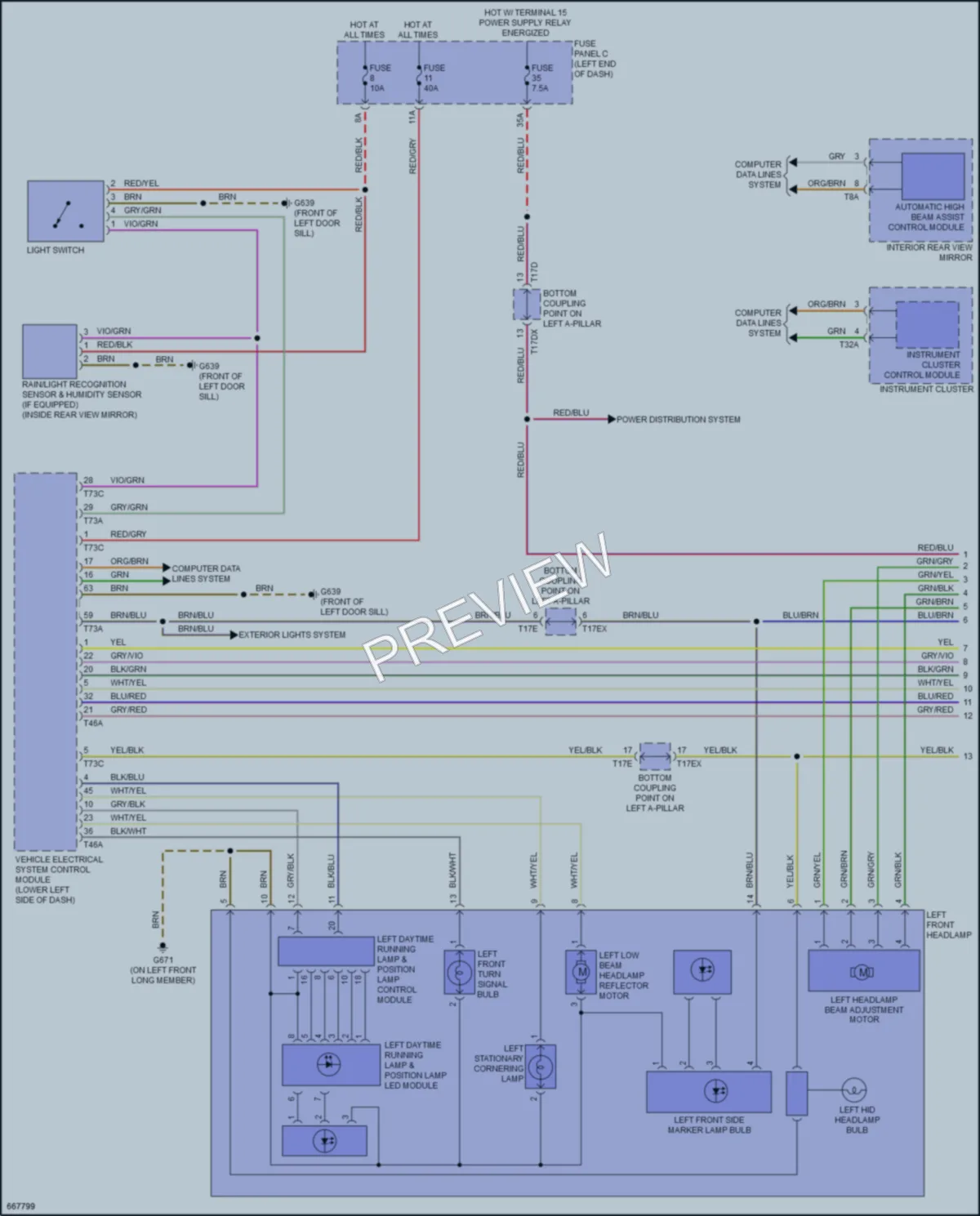 2020 Audi TTS Headlights wiring diagram preview
