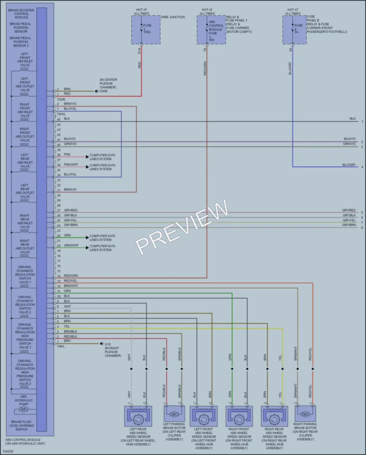 2020 Audi etronSportback Anti Lock Brakes wiring diagram preview
