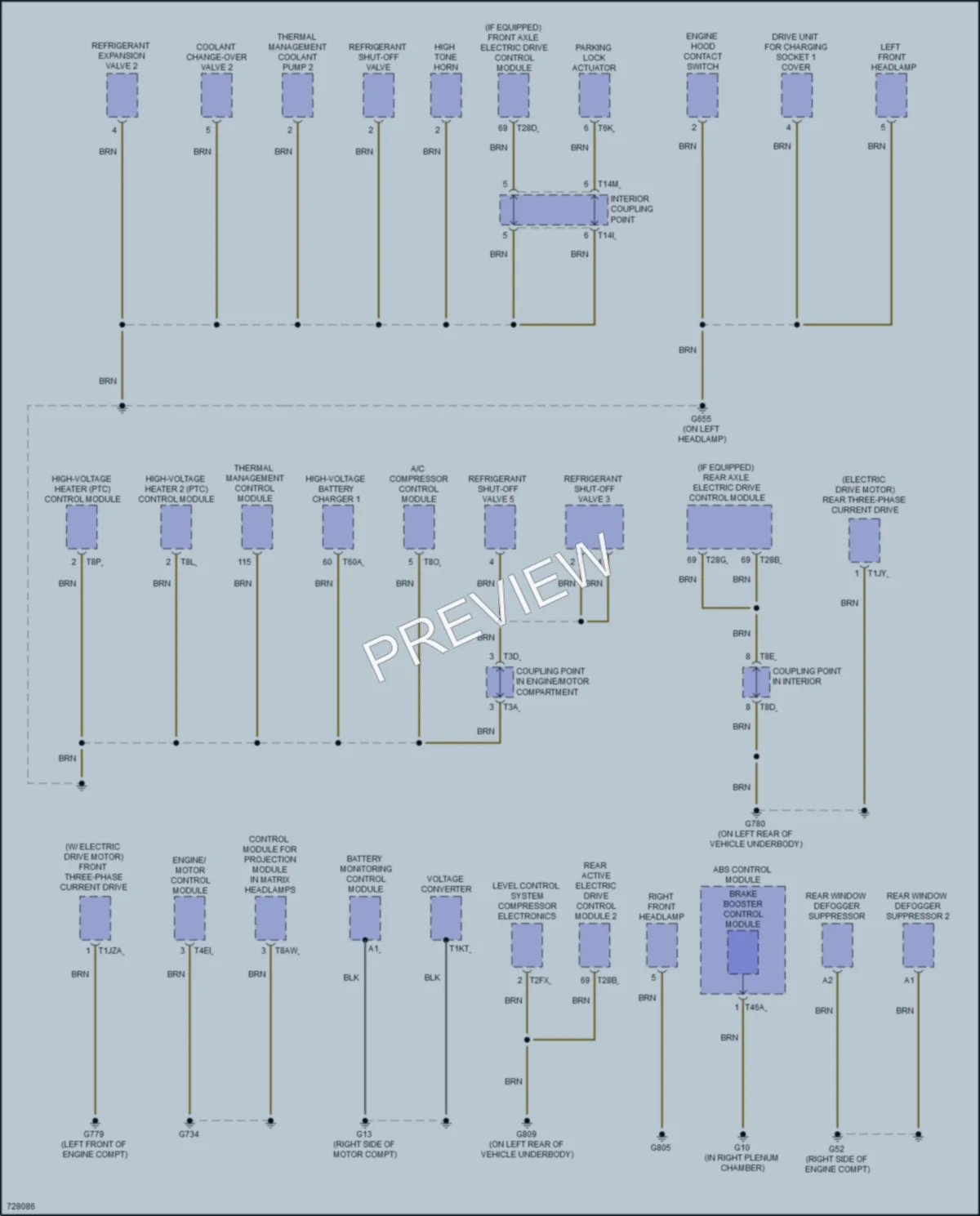 2020 Audi etronSportback Ground Distribution wiring diagram preview