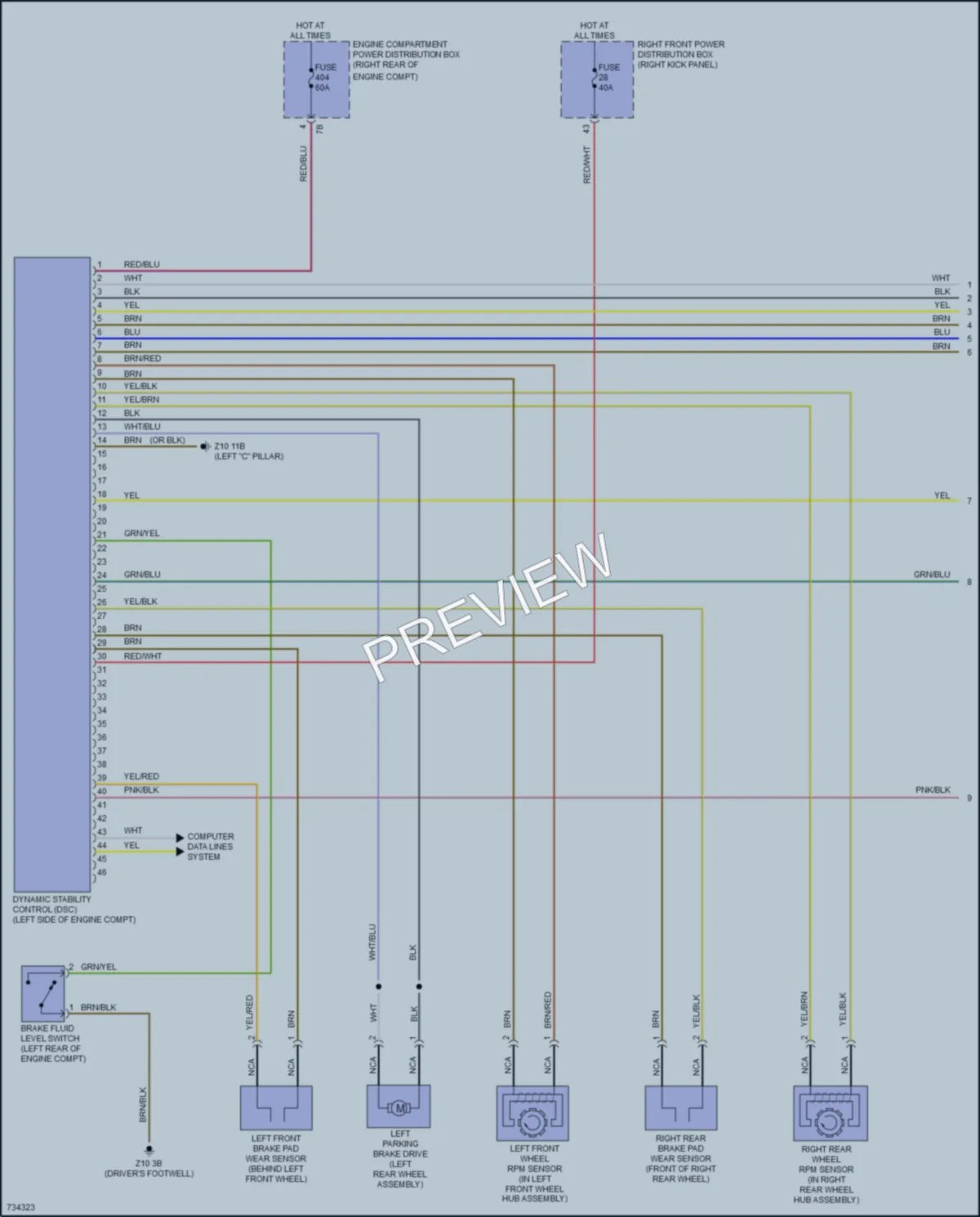 2020 BMW 330i Anti Lock Brakes wiring diagram preview
