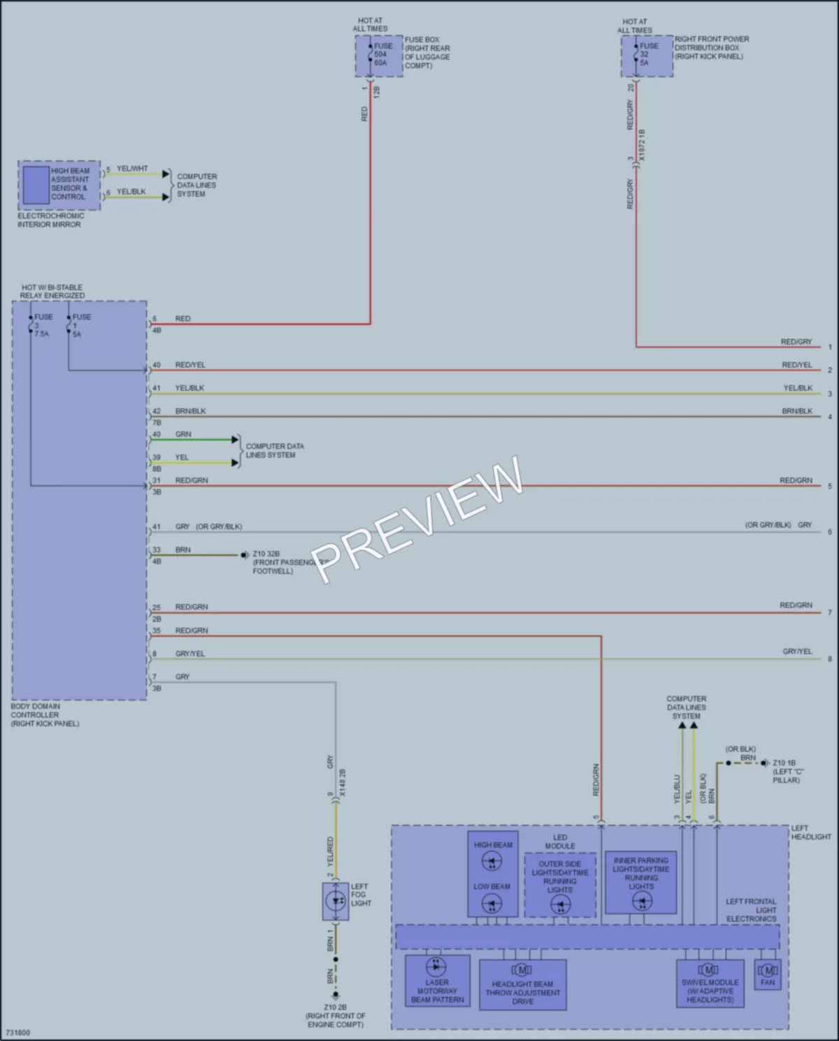 2020 BMW 330i Headlights wiring diagram preview