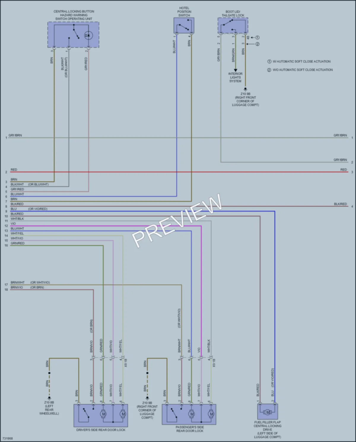 2020 BMW 430iGranCoupe Anti Theft wiring diagram preview