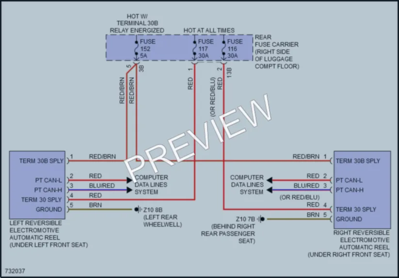 2020 BMW 430iGranCoupe Passive Restraints wiring diagram preview