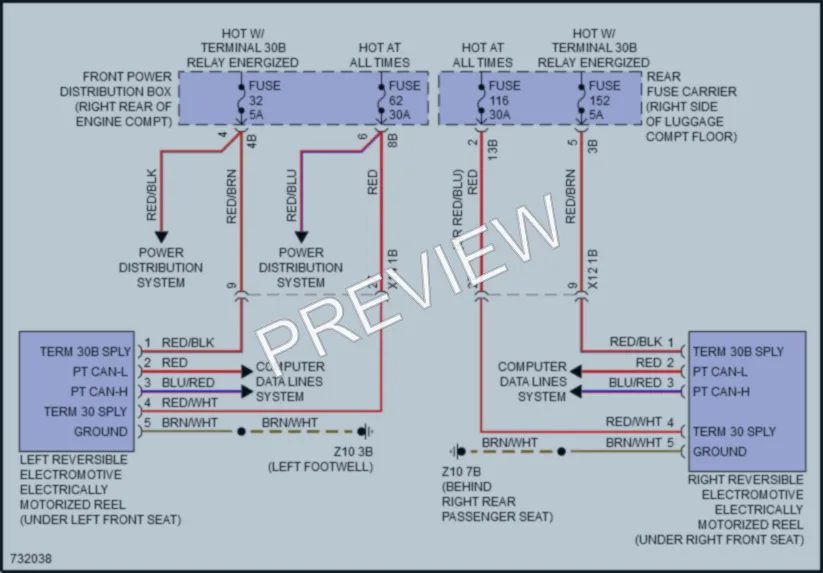 2020 BMW 440i Passive Restraints wiring diagram preview