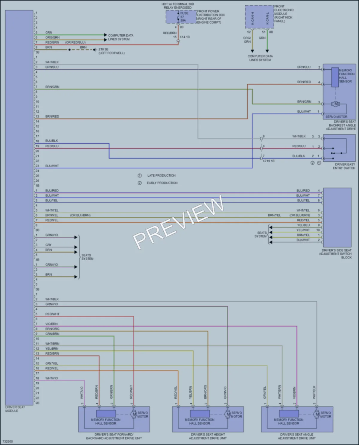 2020 BMW 440iGranCoupe Memory Systems wiring diagram preview