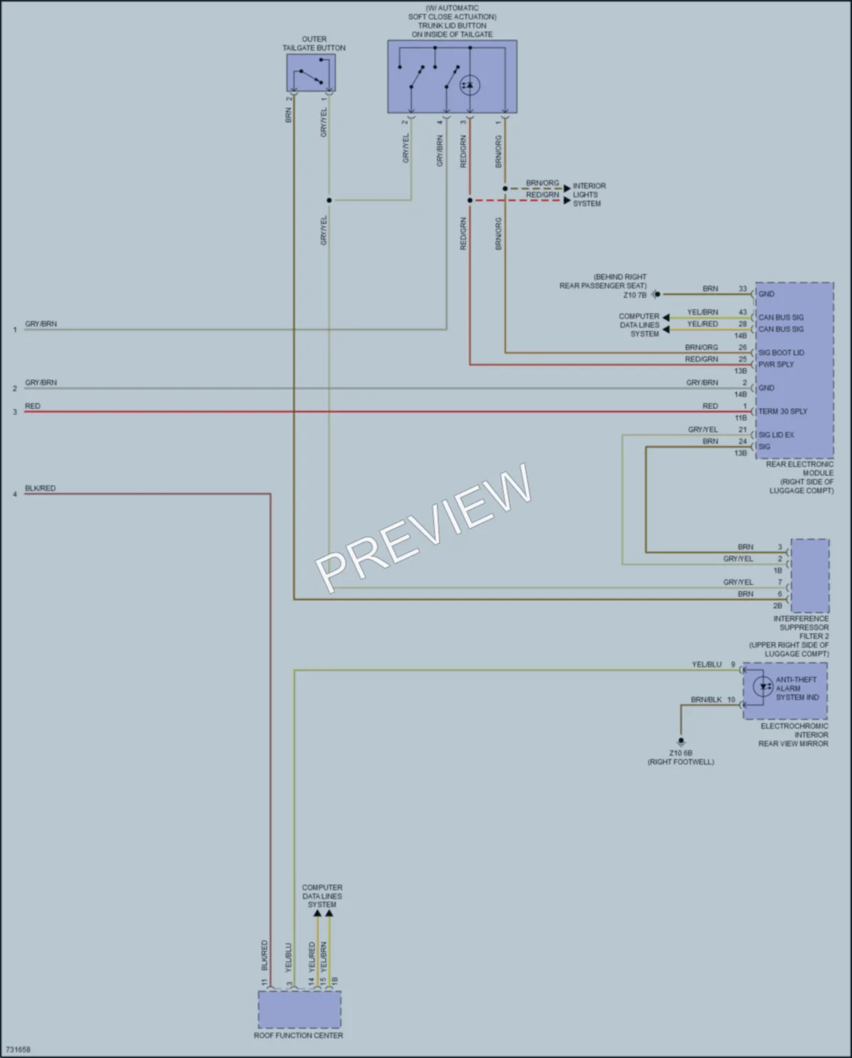 2020 BMW 440iGranCoupe Power Door Locks wiring diagram preview