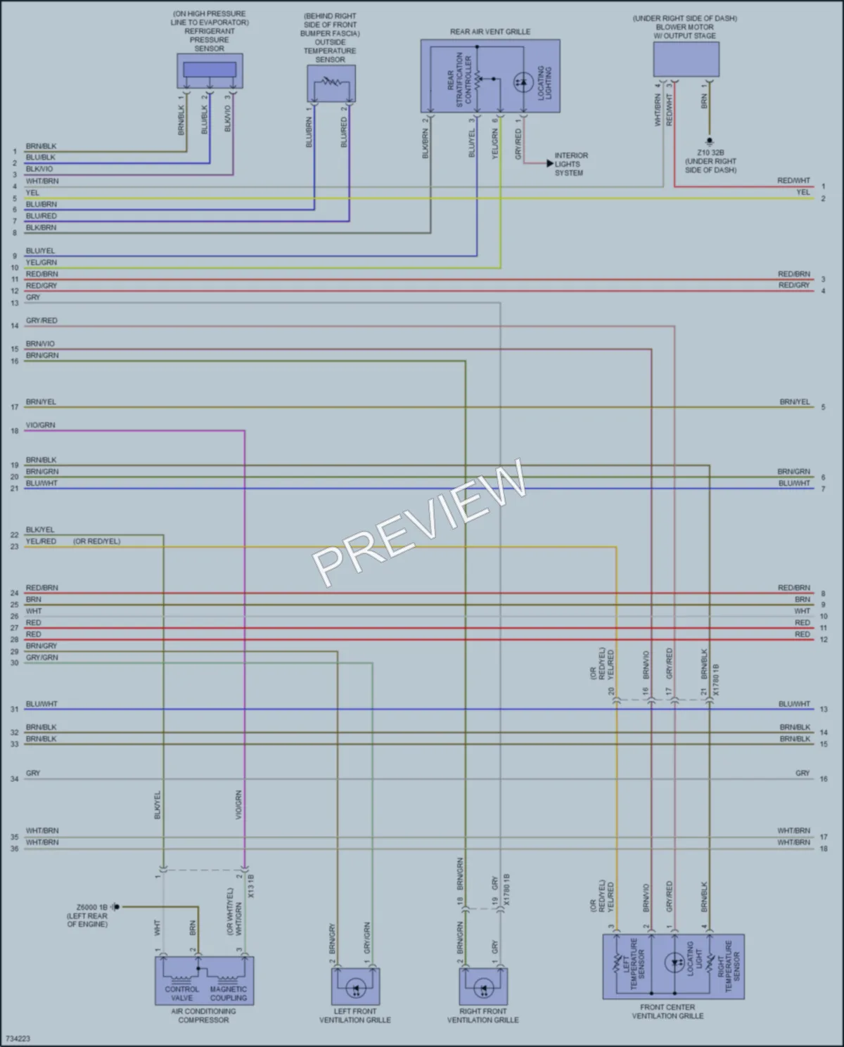 2020 BMW 540i Air Conditioning wiring diagram preview