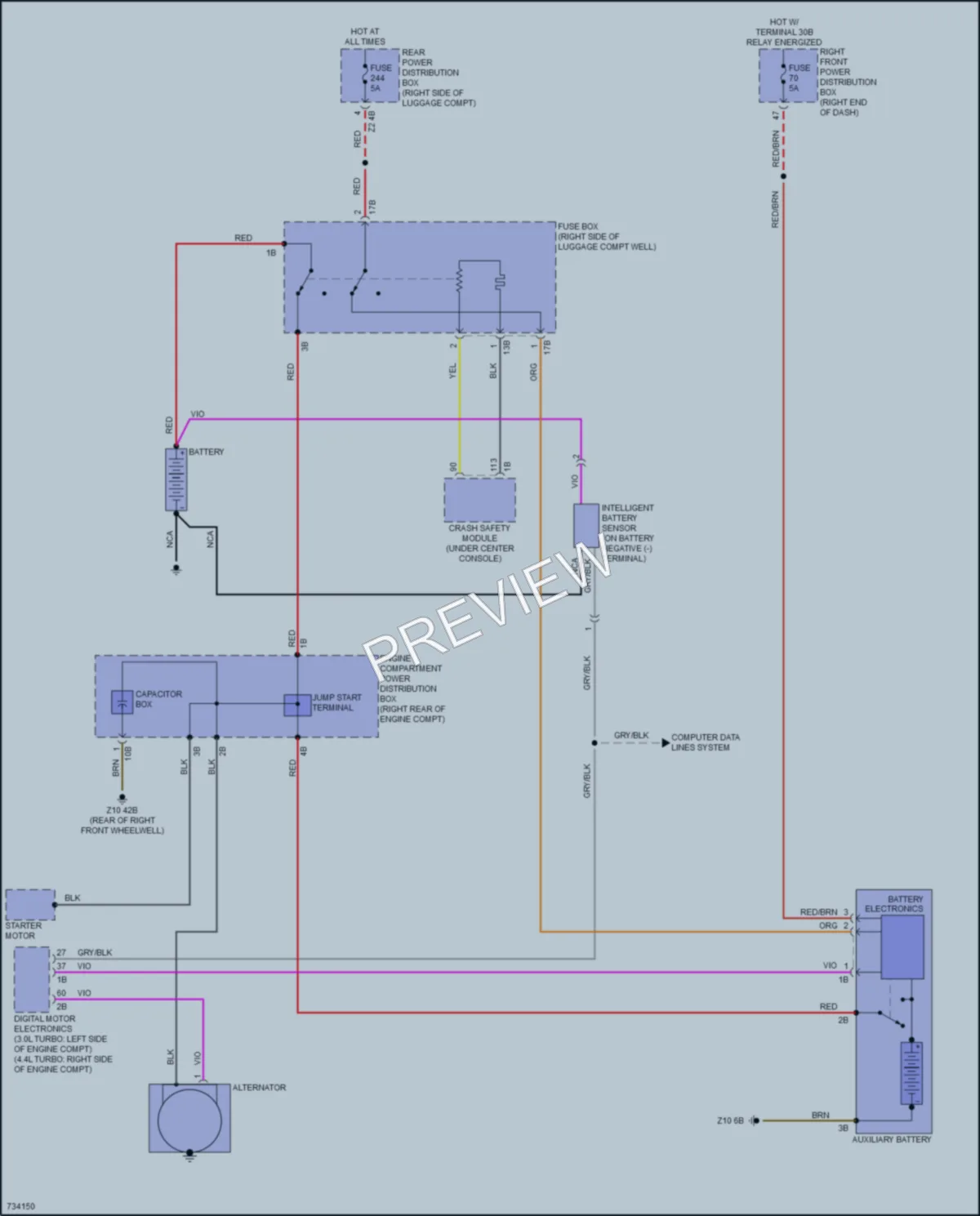 2020 BMW 740i Starting Charging wiring diagram preview