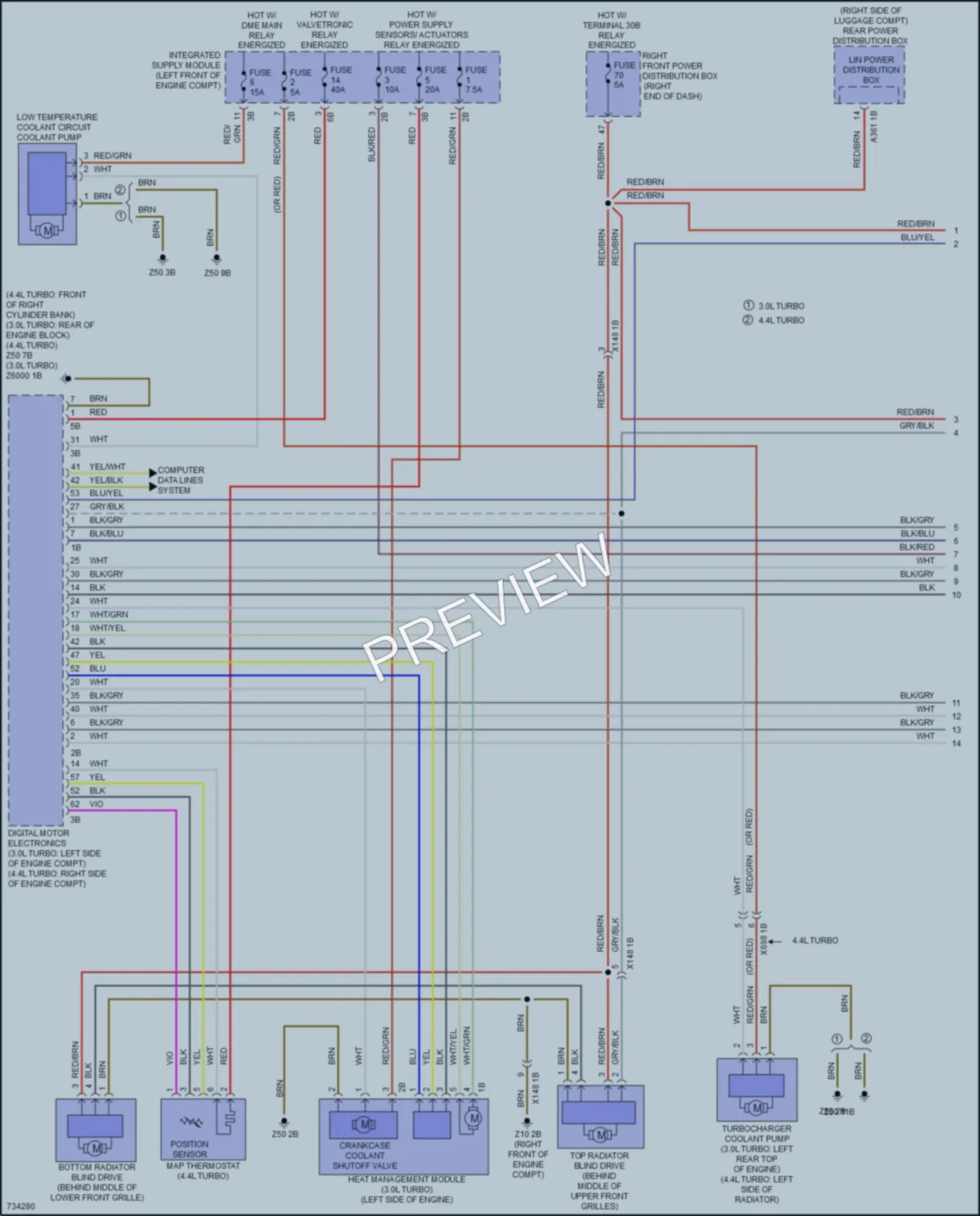 2020 BMW 750Li Cooling Fan wiring diagram preview