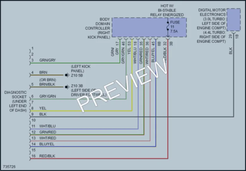 2020 BMW 750i Computer Data Lines wiring diagram preview