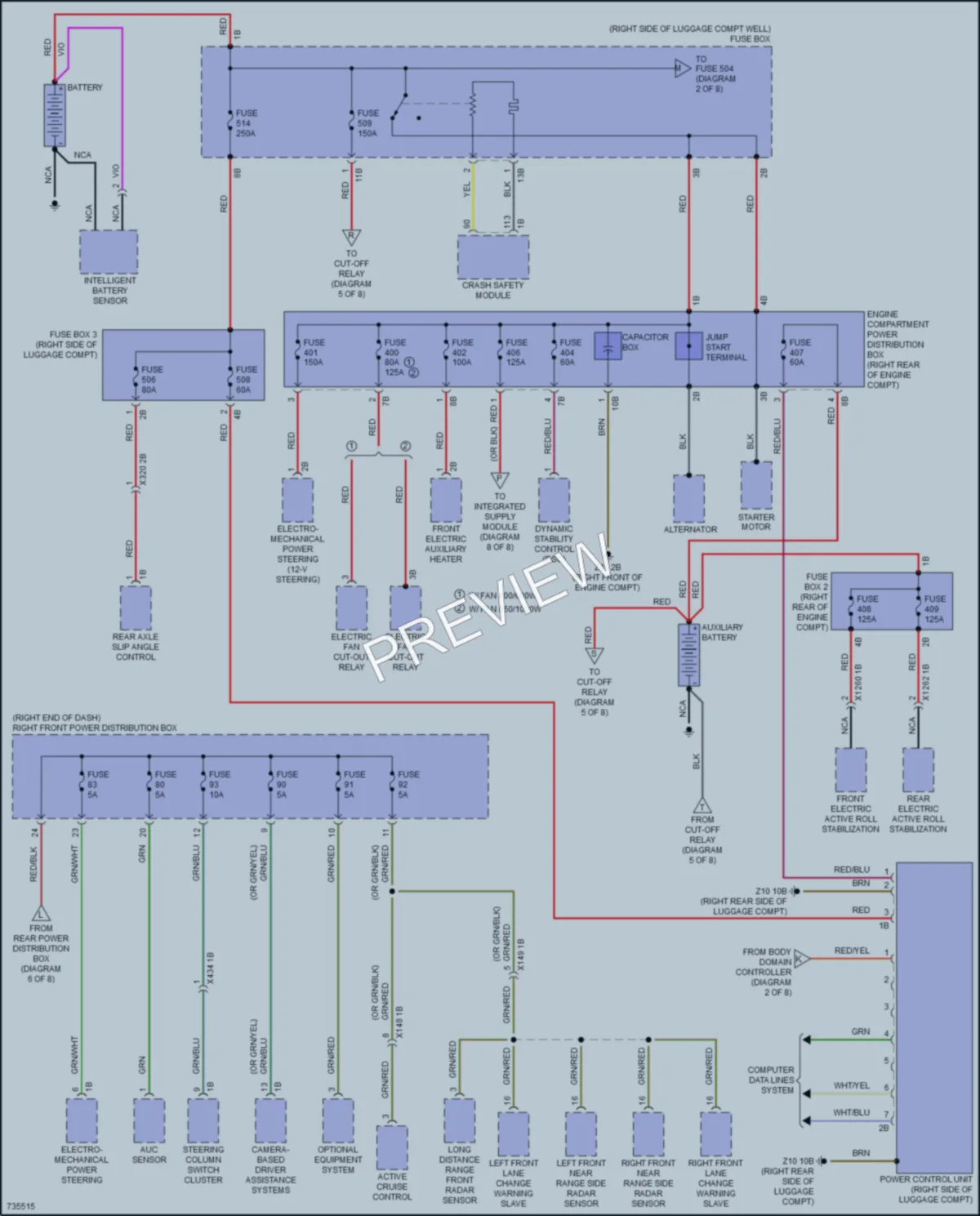2020 BMW 750i Power Distribution wiring diagram preview