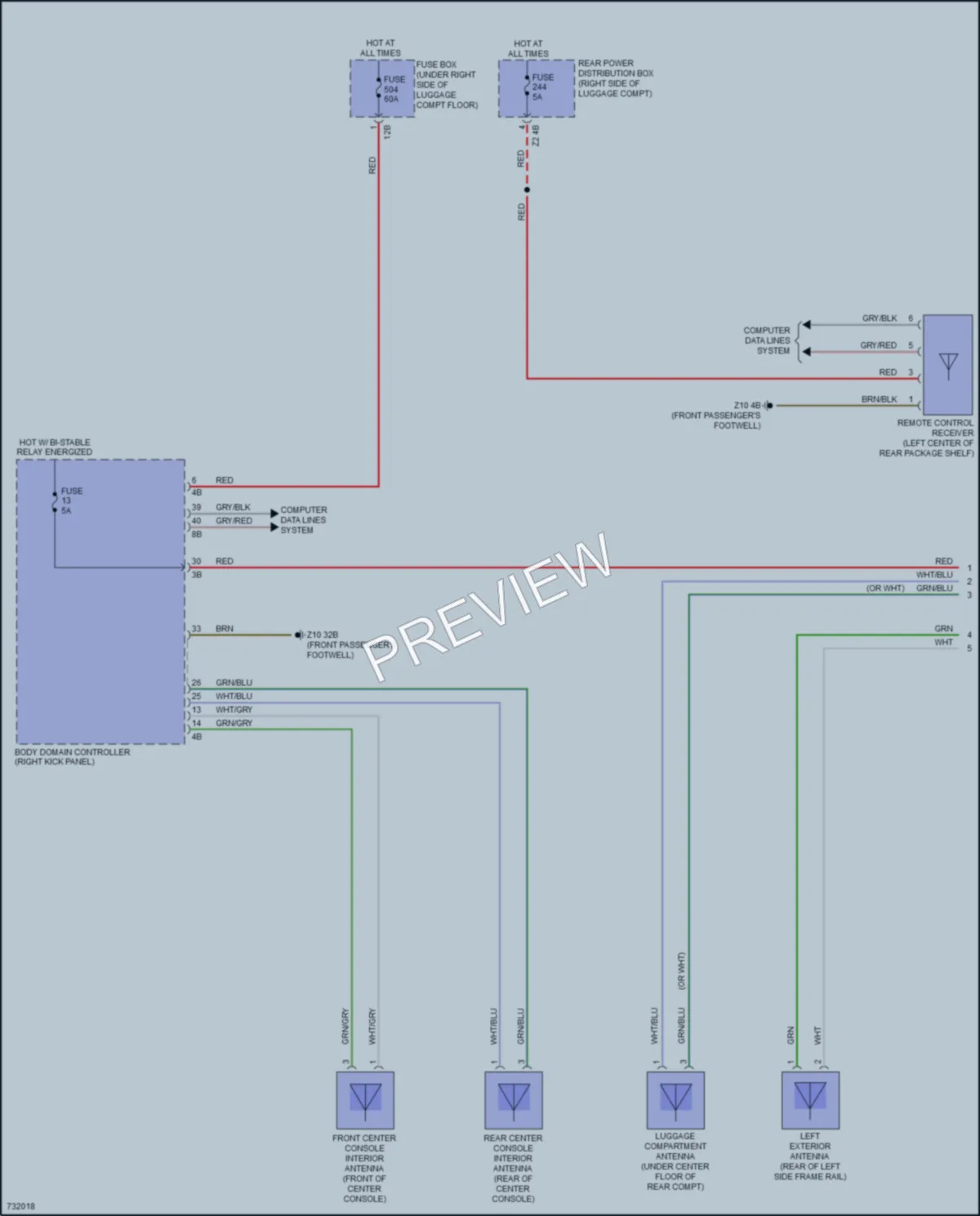 2020 BMW 840i Anti Theft wiring diagram preview