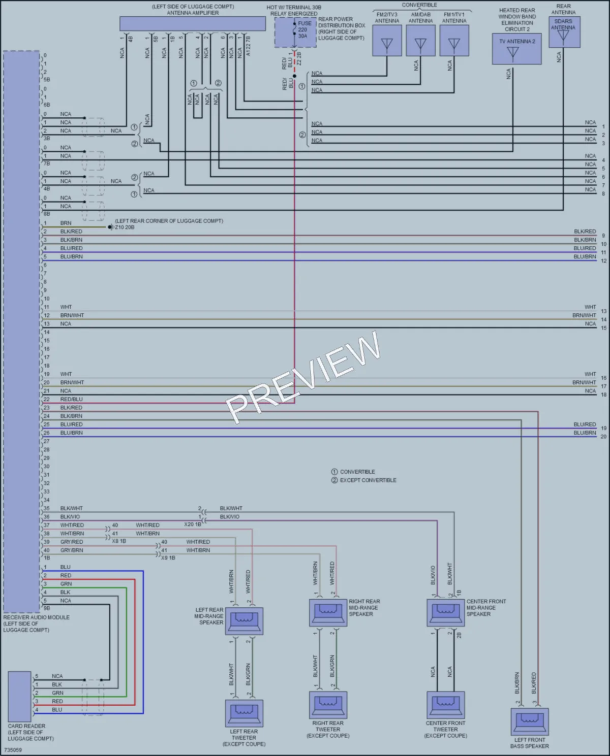 2020 BMW 840i Radio wiring diagram preview