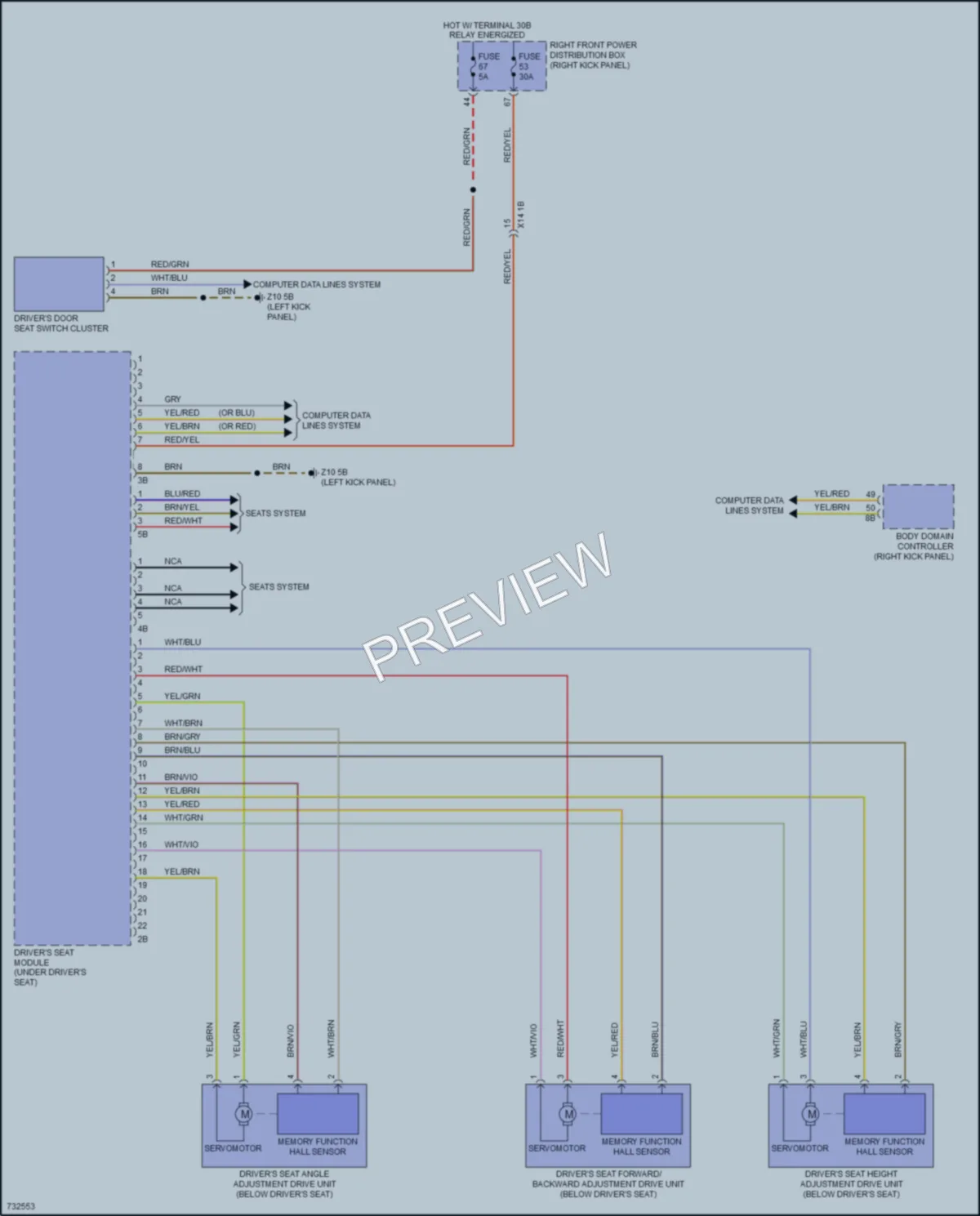 2020 BMW 840iGranCoupe Memory Systems wiring diagram preview