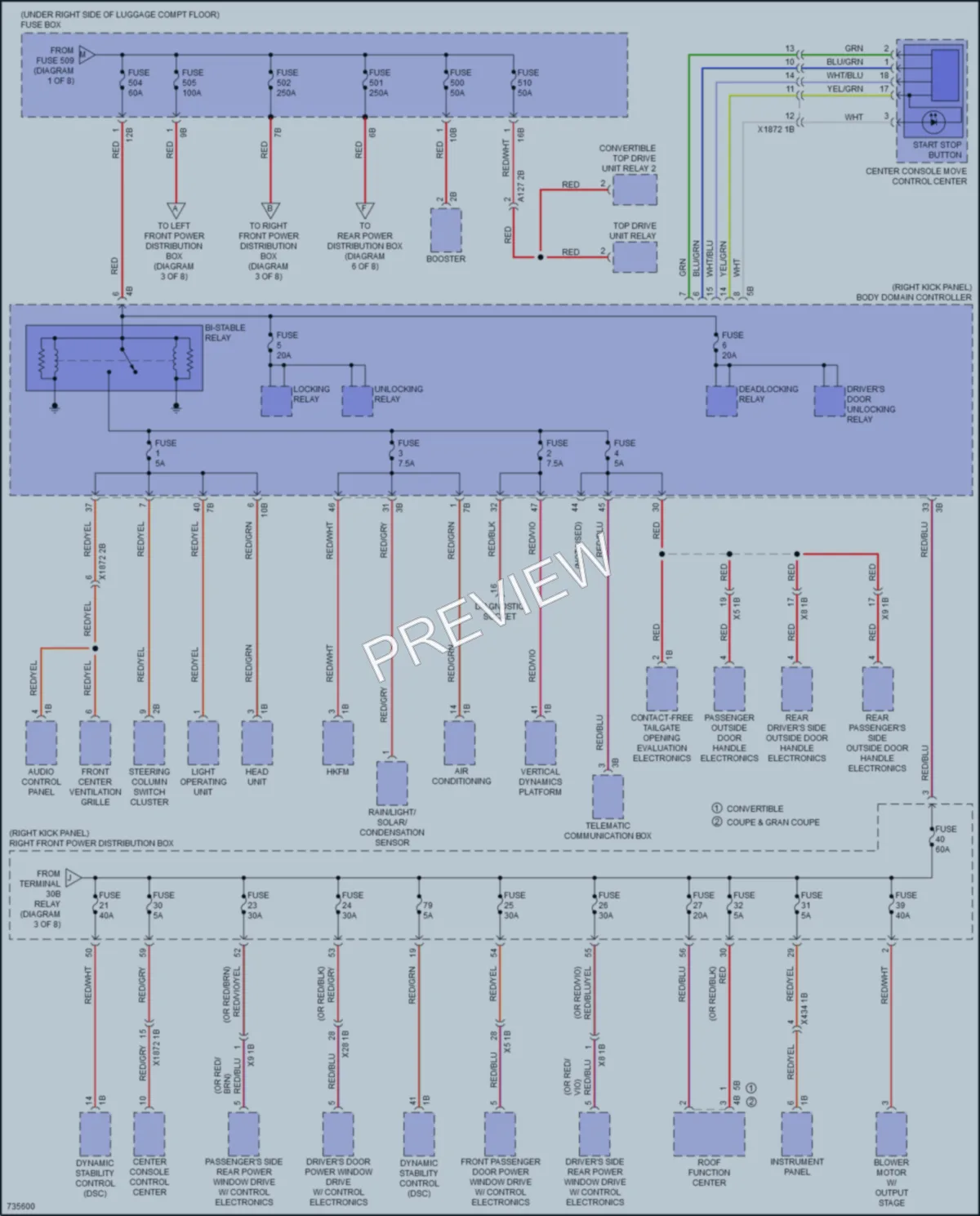 2020 BMW 840iGranCoupe Power Distribution wiring diagram preview