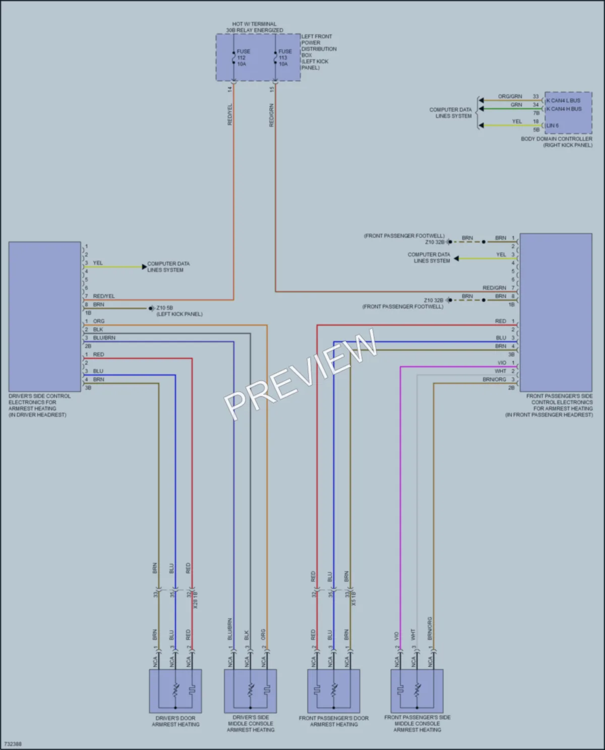 2020 BMW 840iGranCoupe Power Seats wiring diagram preview