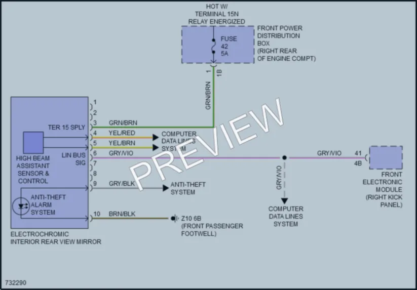 2020 BMW M2 Power Mirrors wiring diagram preview