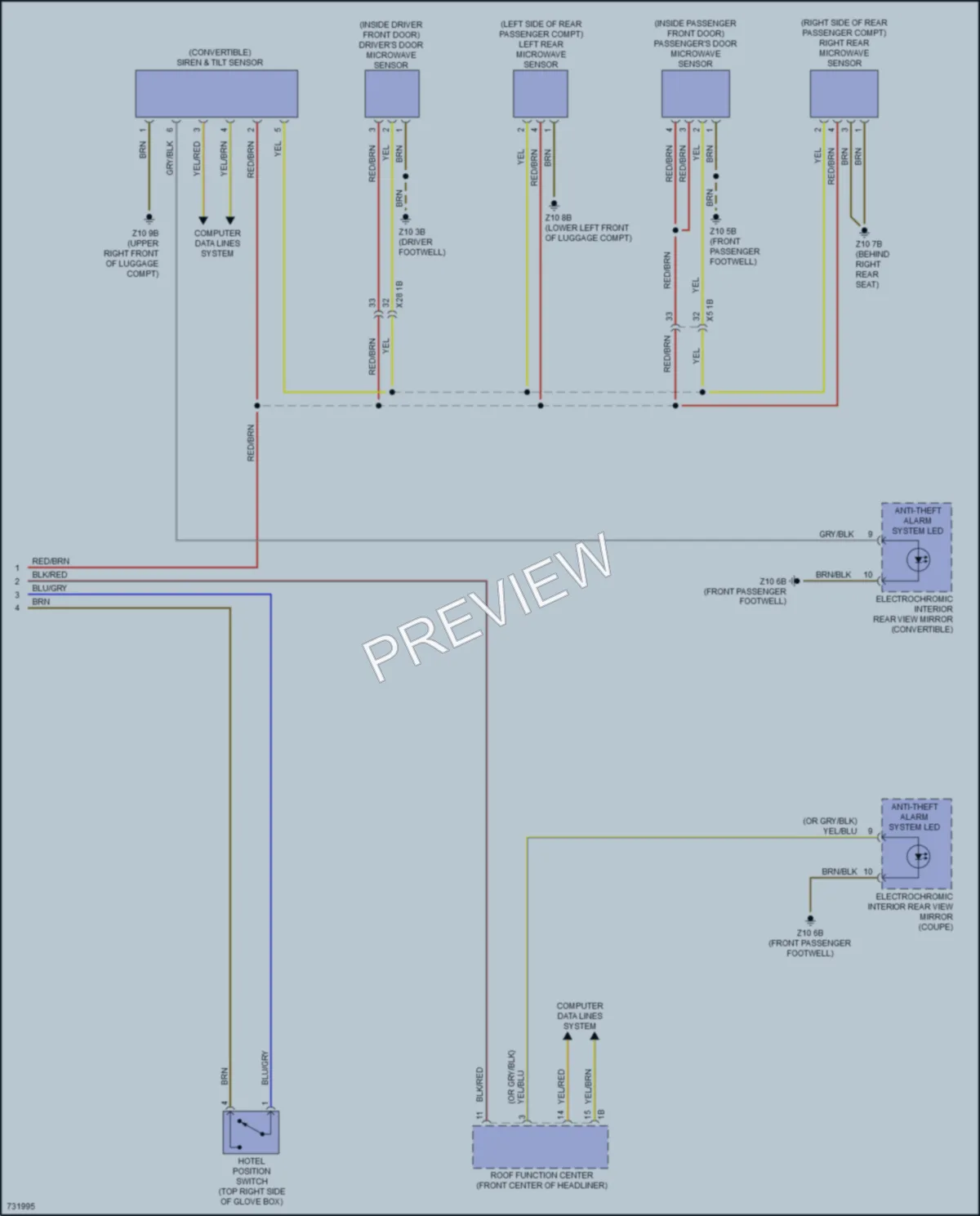 2020 BMW M240i Anti Theft wiring diagram preview