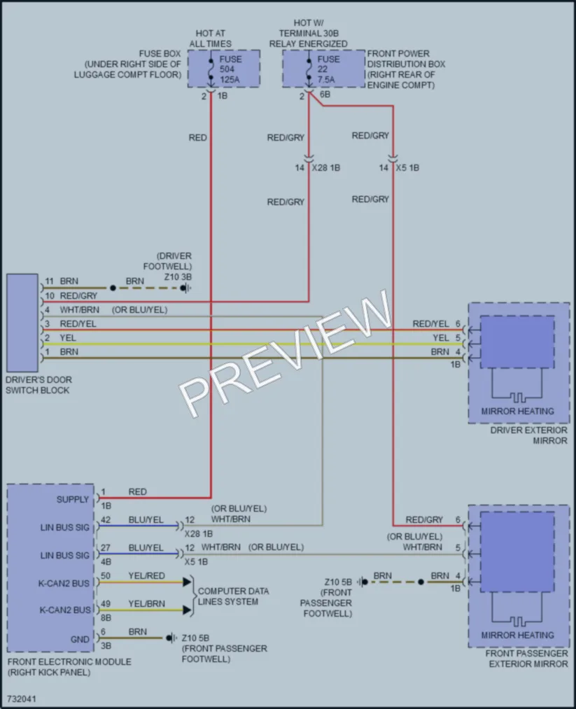 2020 BMW M240i Defoggers wiring diagram preview