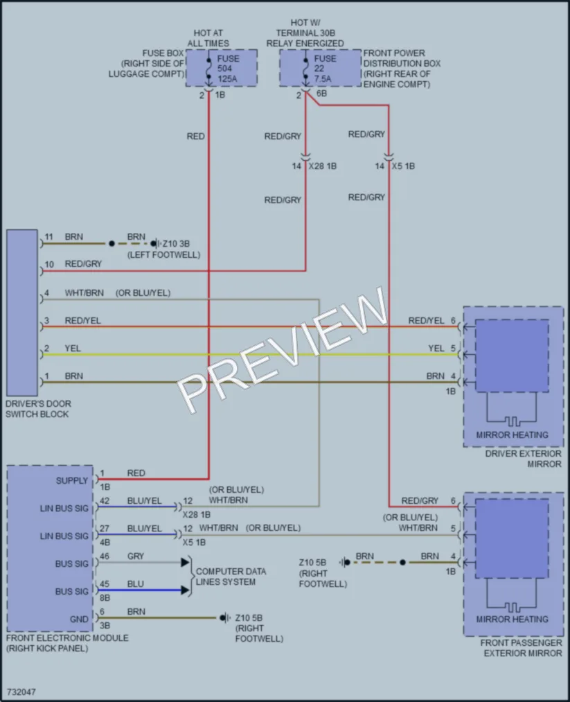2020 BMW M4 Defoggers wiring diagram preview
