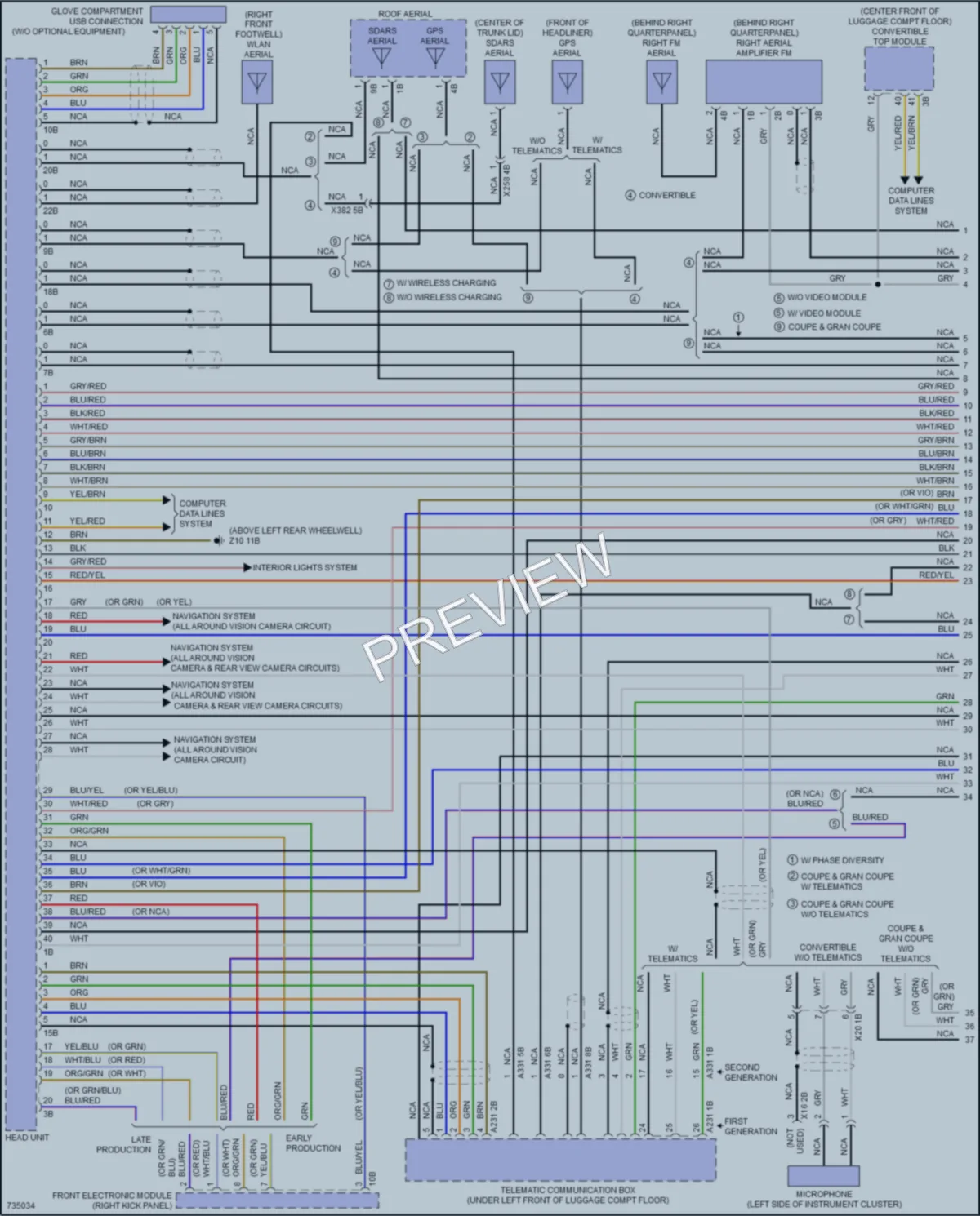 2020 BMW M4 Radio wiring diagram preview