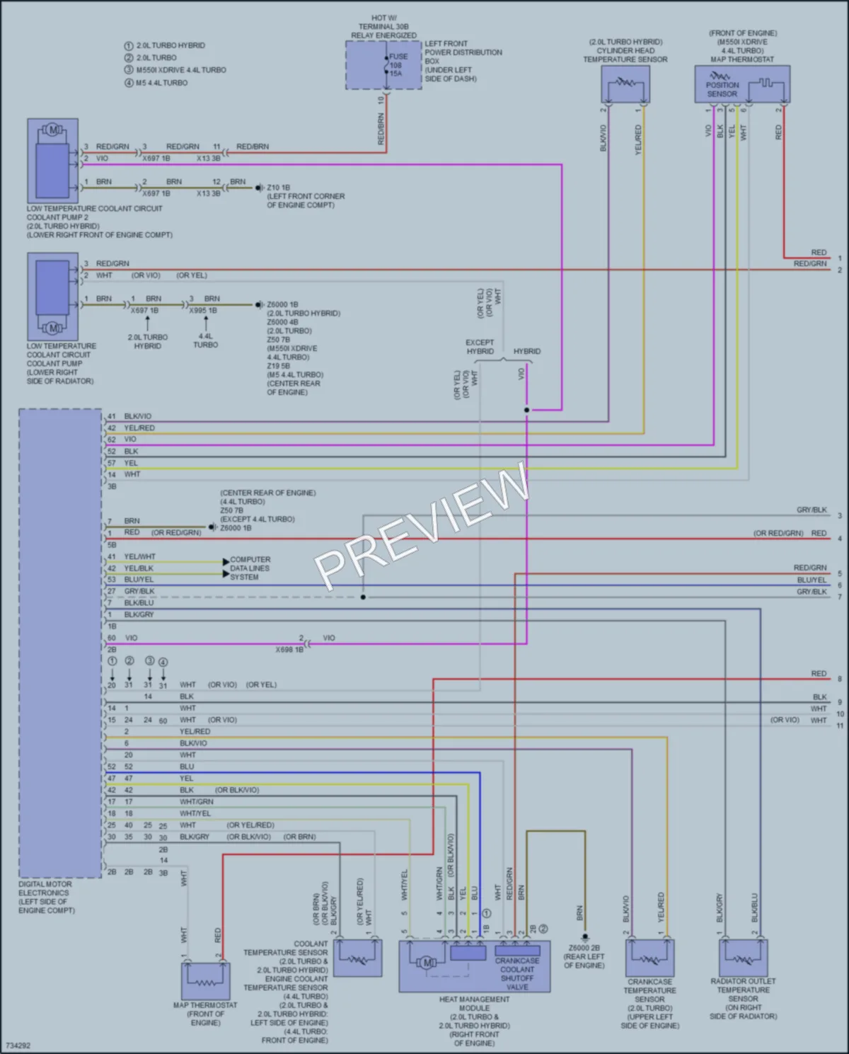 2020 BMW M550i Cooling Fan wiring diagram preview