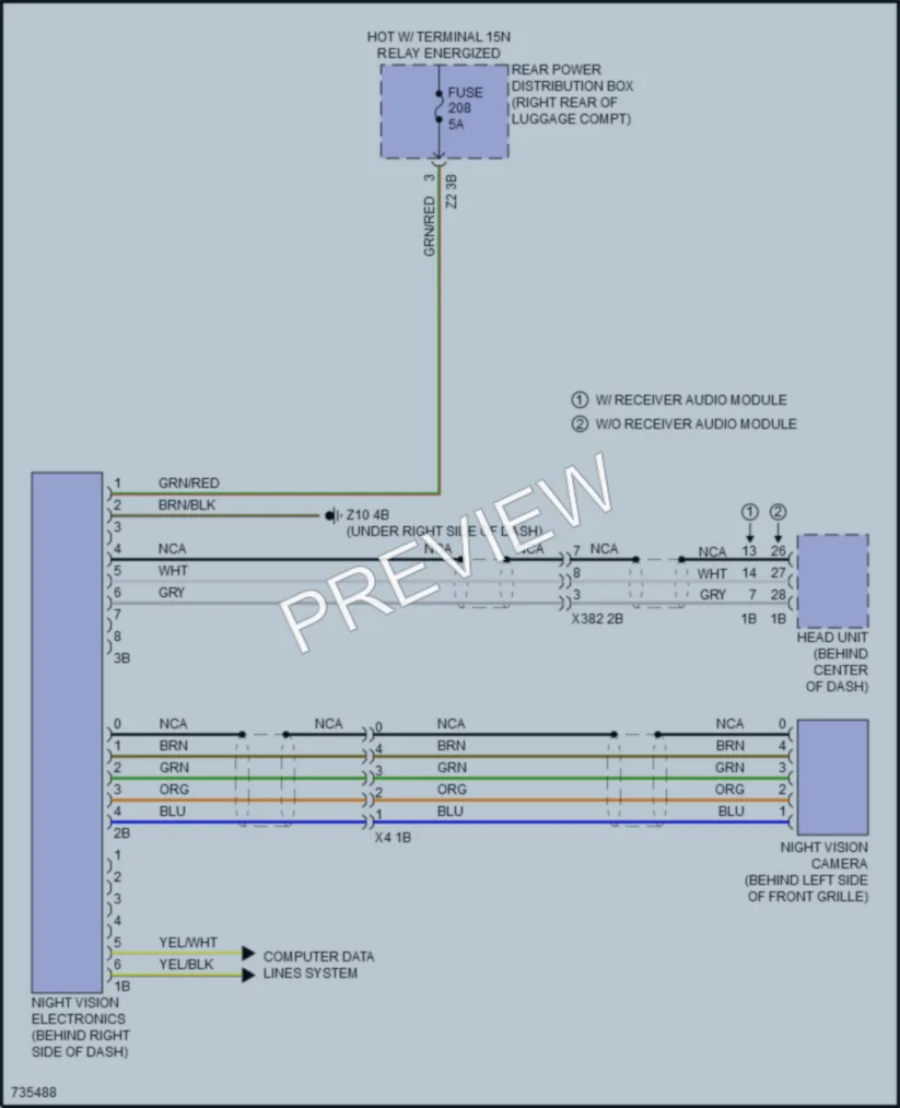 2020 BMW M550i Instrument Cluster wiring diagram preview