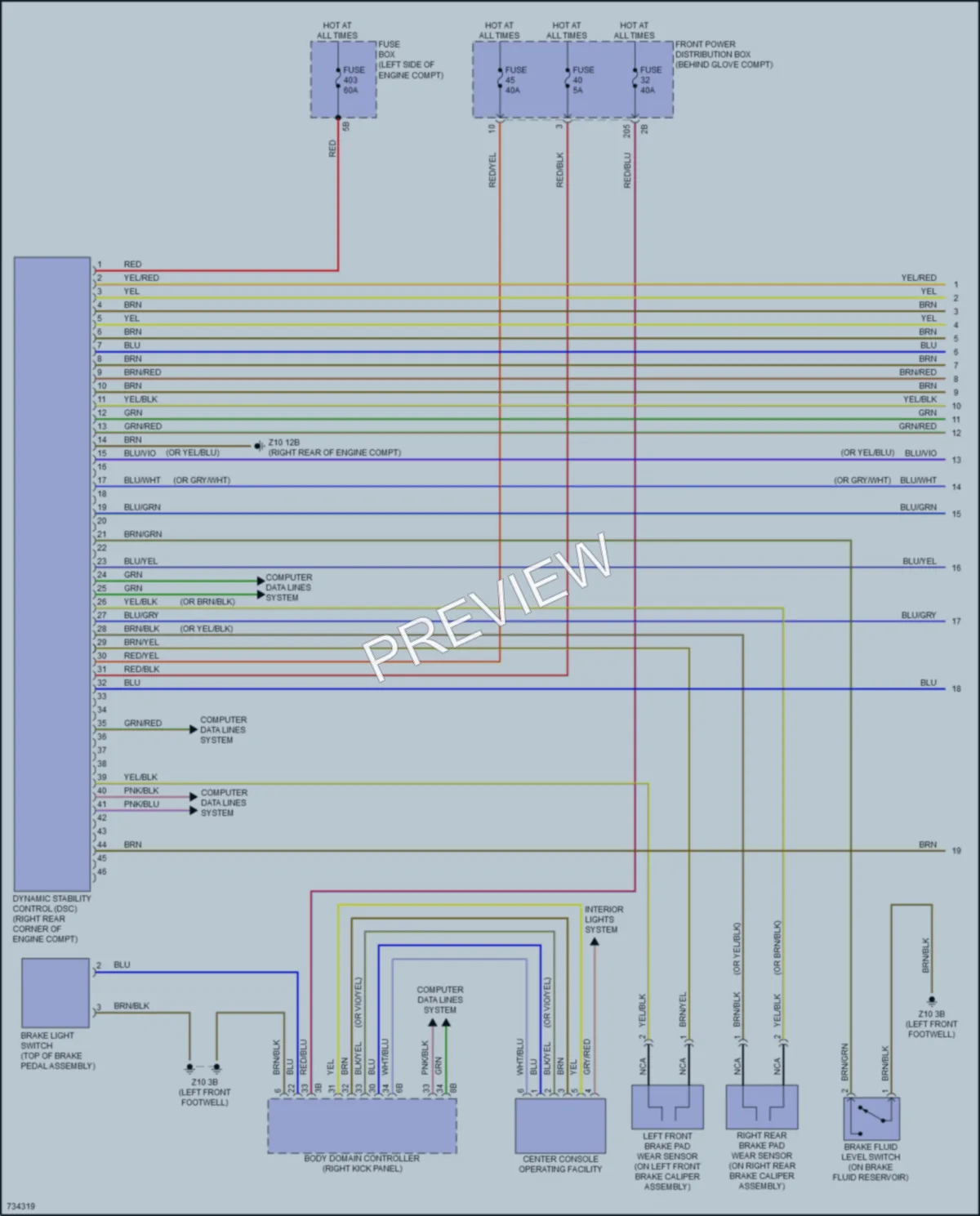 2020 BMW X1 Anti Lock Brakes wiring diagram preview