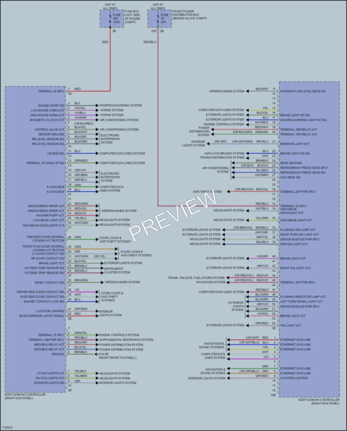 2020 BMW X1 Body Control Modules wiring diagram preview