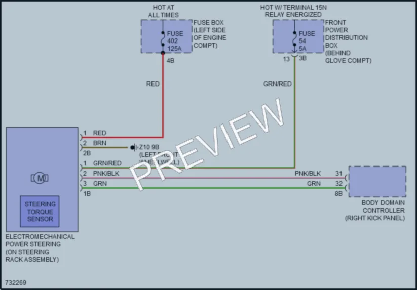 2020 BMW X1 Electronic Power Steering wiring diagram preview