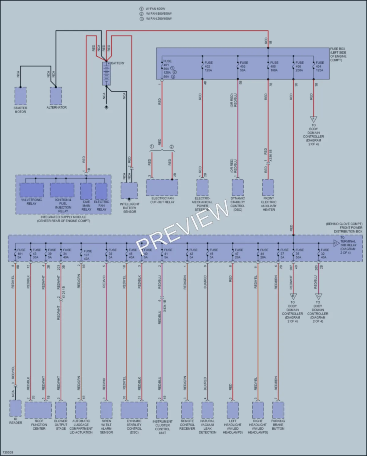 2020 BMW X1 Power Distribution wiring diagram preview