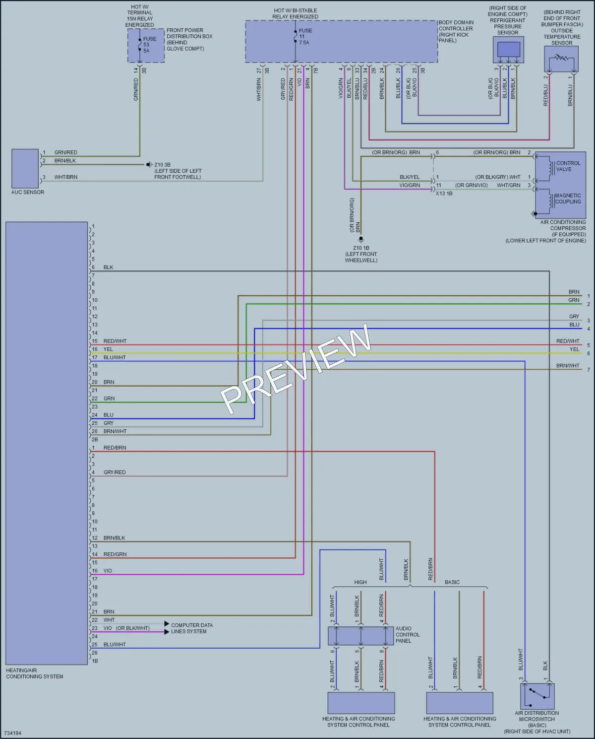 2020 BMW X2 Air Conditioning wiring diagram preview
