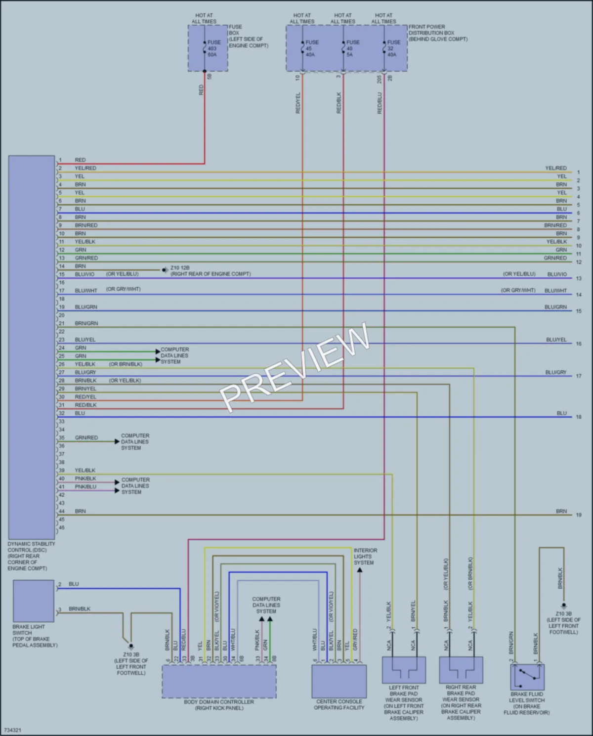 2020 BMW X2 Anti Lock Brakes wiring diagram preview