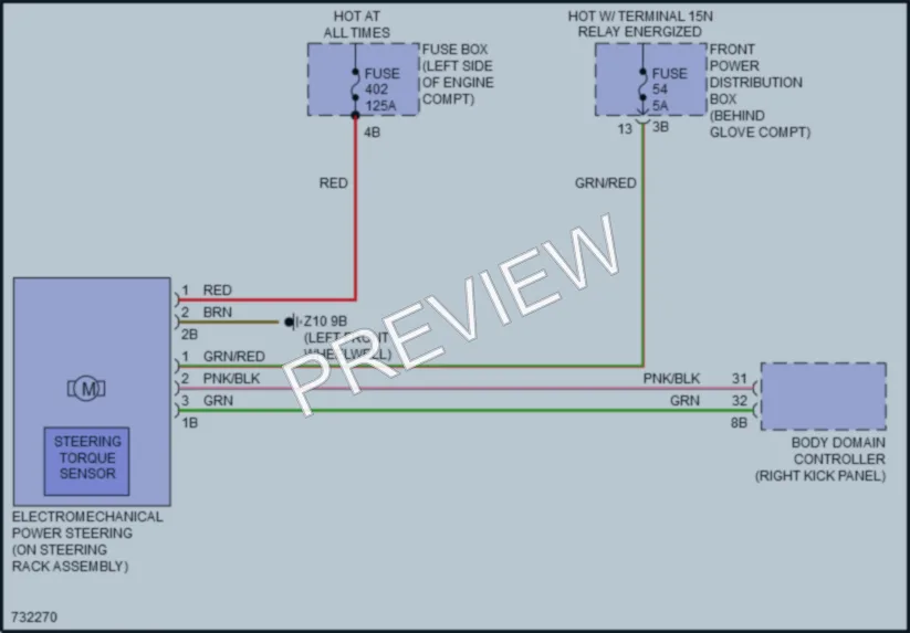 2020 BMW X2 Electronic Power Steering wiring diagram preview