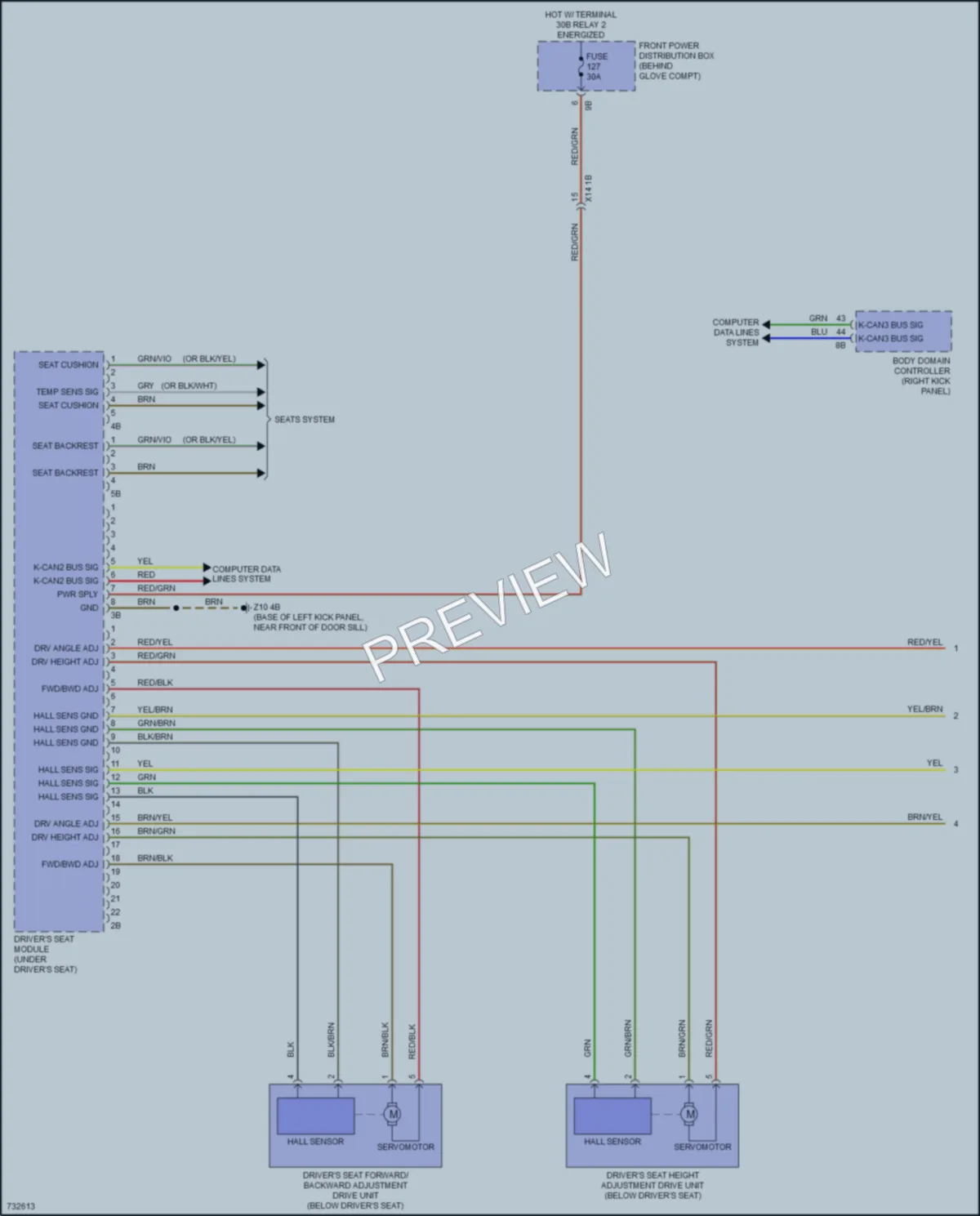2020 BMW X2 Memory Systems wiring diagram preview