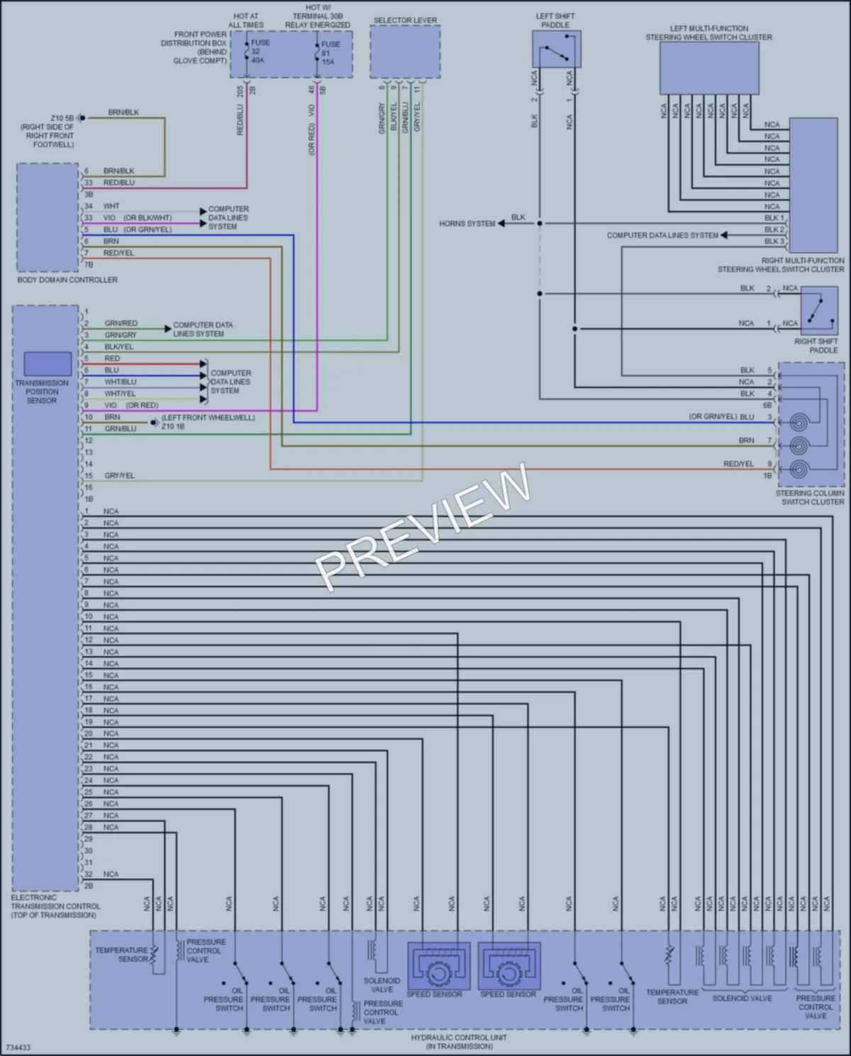 2020 BMW X2 Transmission wiring diagram preview