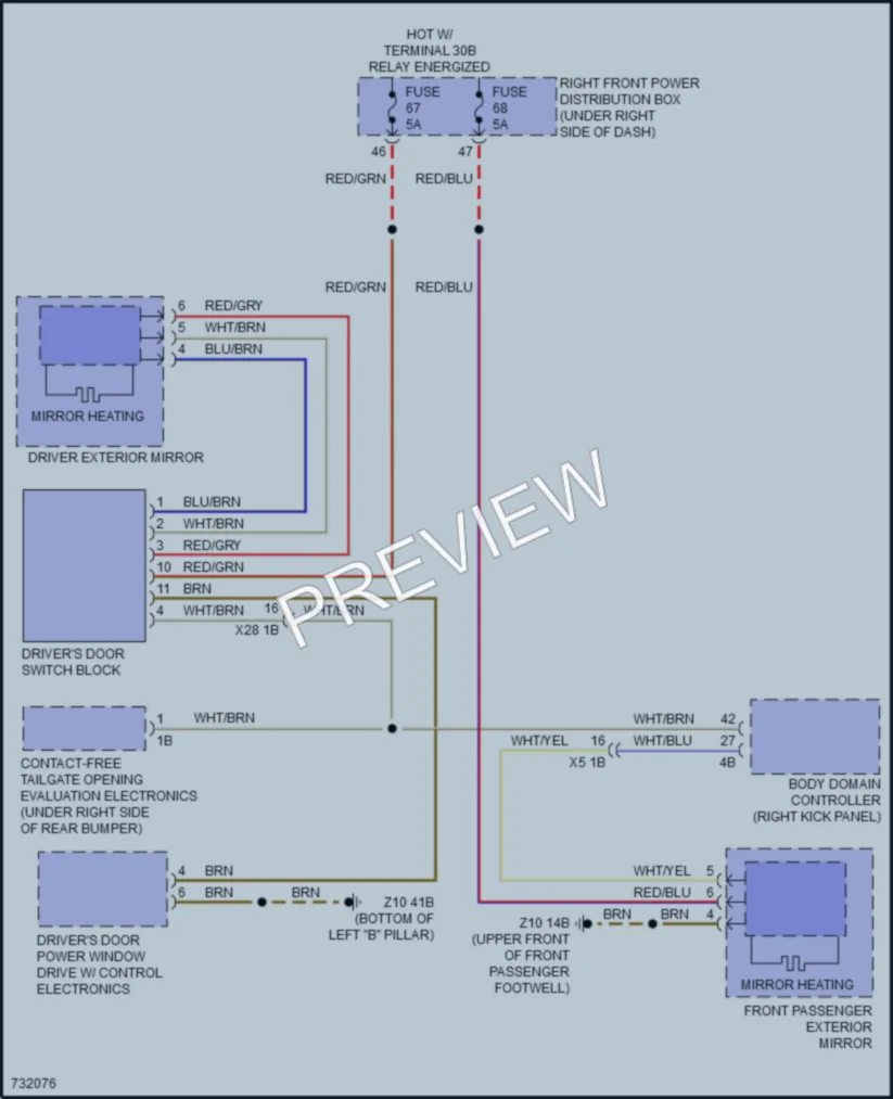 2020 BMW X3 Defoggers wiring diagram preview