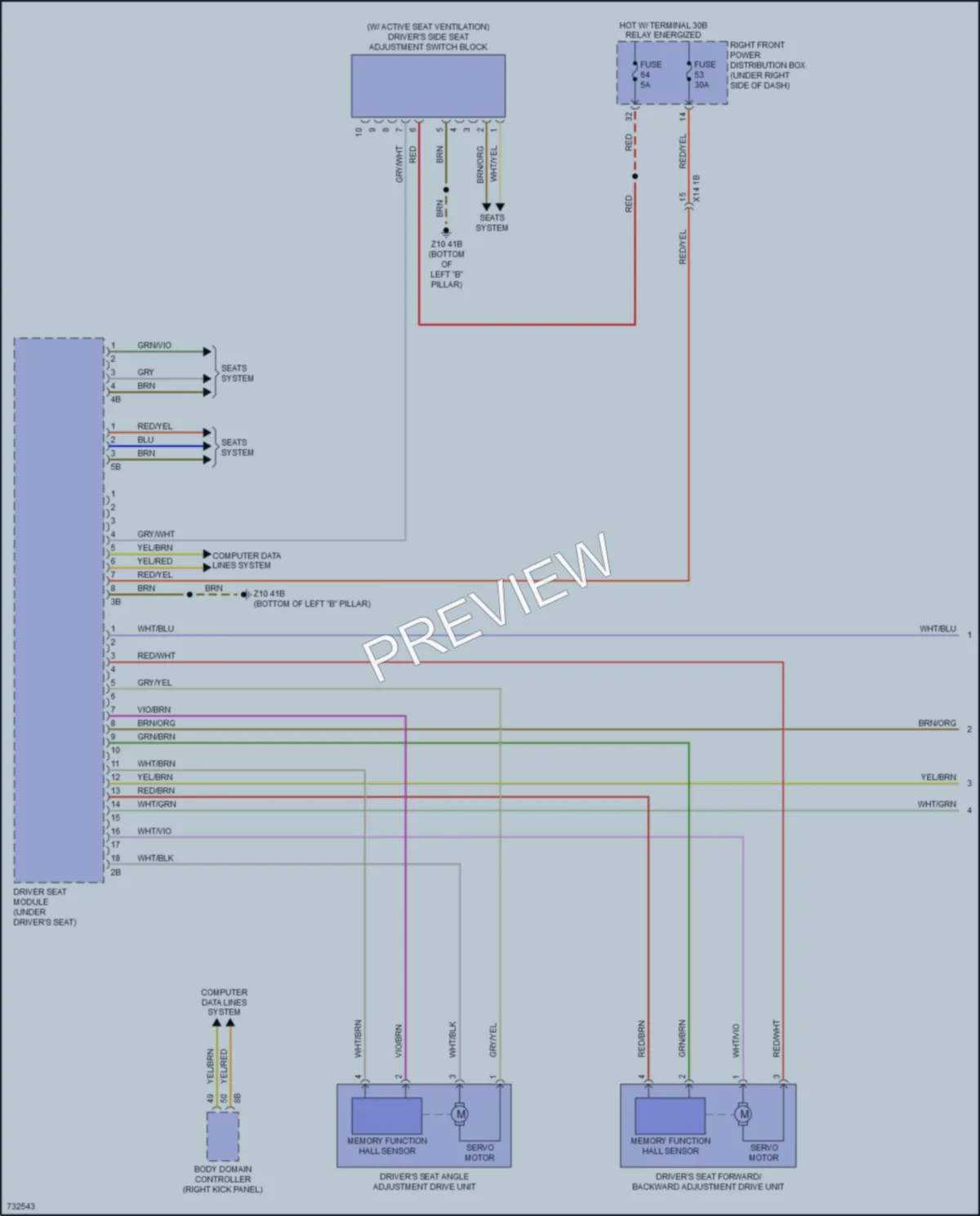 2020 BMW X3 Memory Systems wiring diagram preview