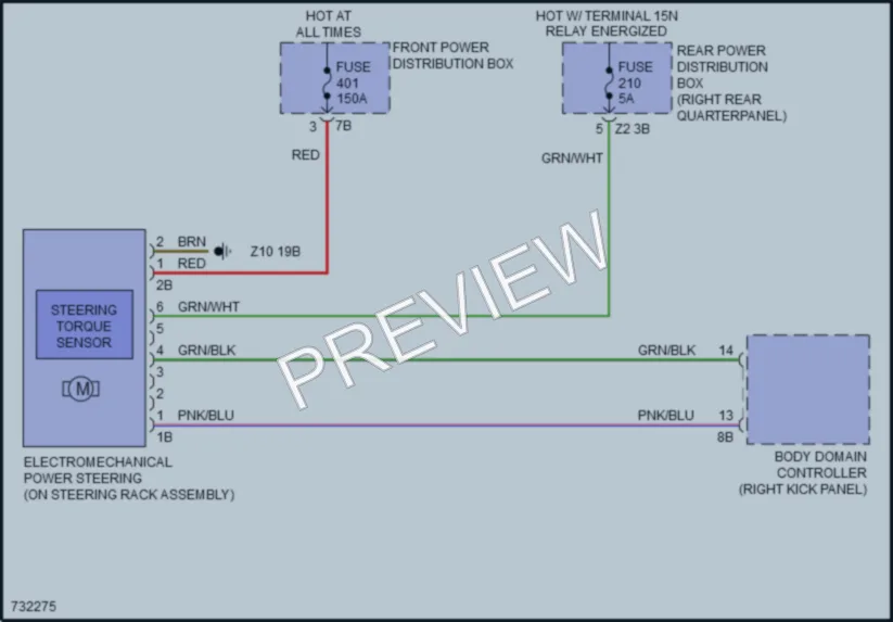 2020 BMW X3M Electronic Power Steering wiring diagram preview