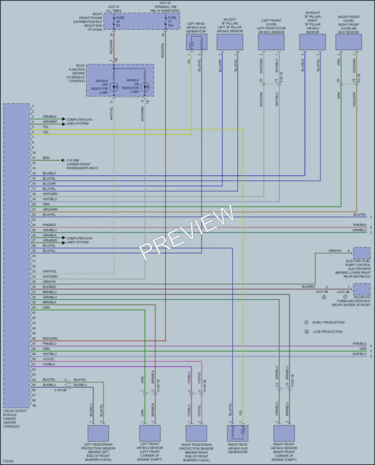2020 BMW X4 Supplemental Restraints wiring diagram preview
