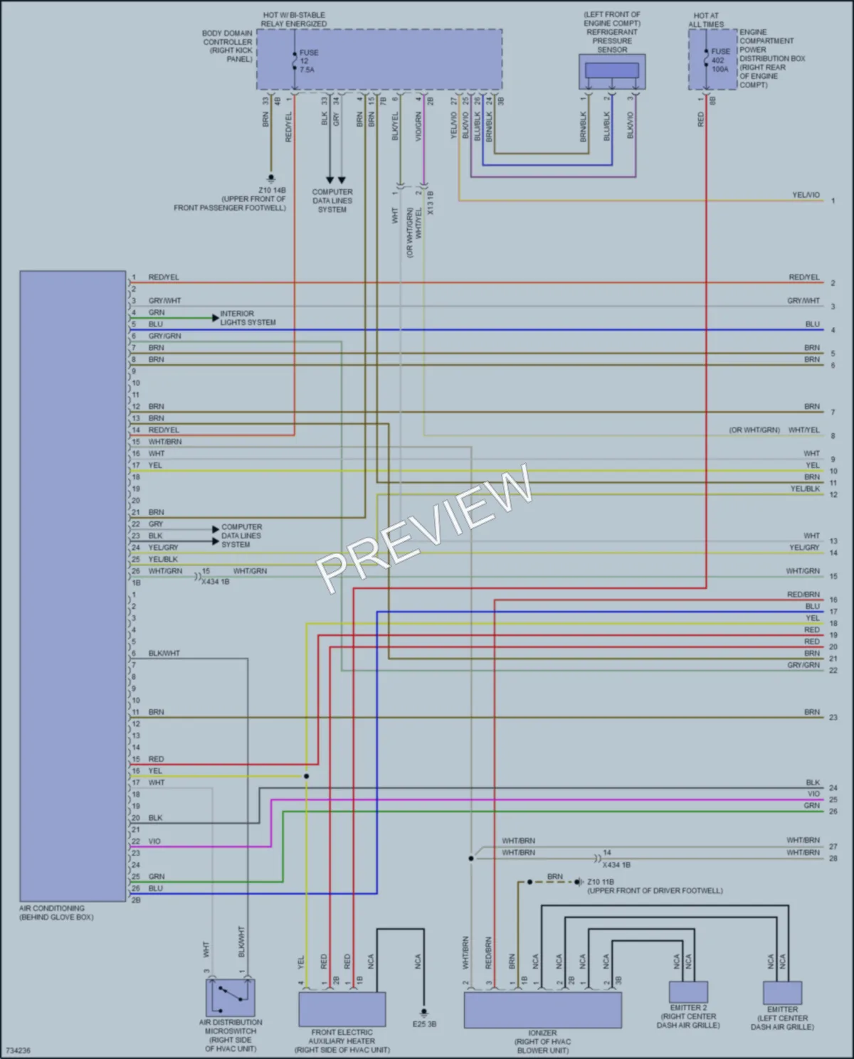 2020 BMW X4M Air Conditioning wiring diagram preview