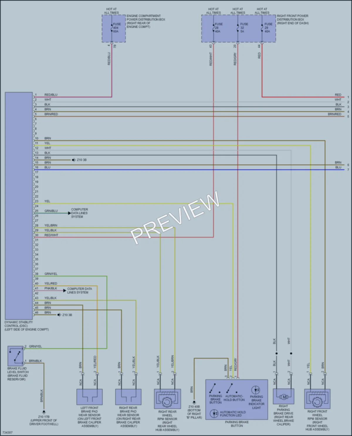 2020 BMW X4M Anti Lock Brakes wiring diagram preview