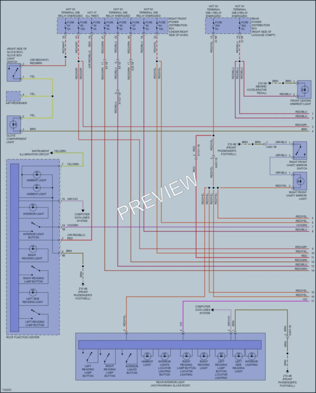 2020 BMW X5 Interior Lights wiring diagram preview