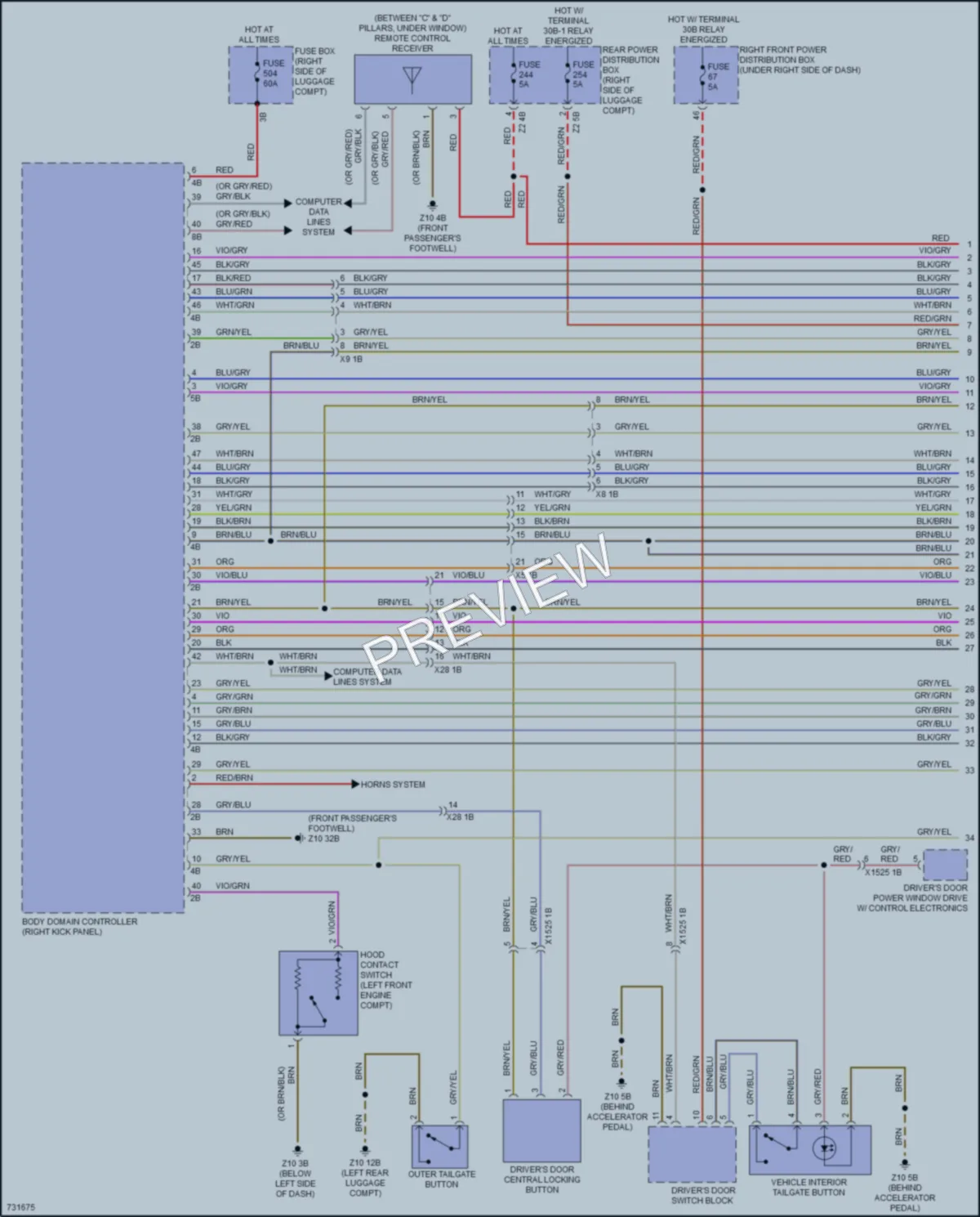 2020 BMW X5 Power Door Locks wiring diagram preview