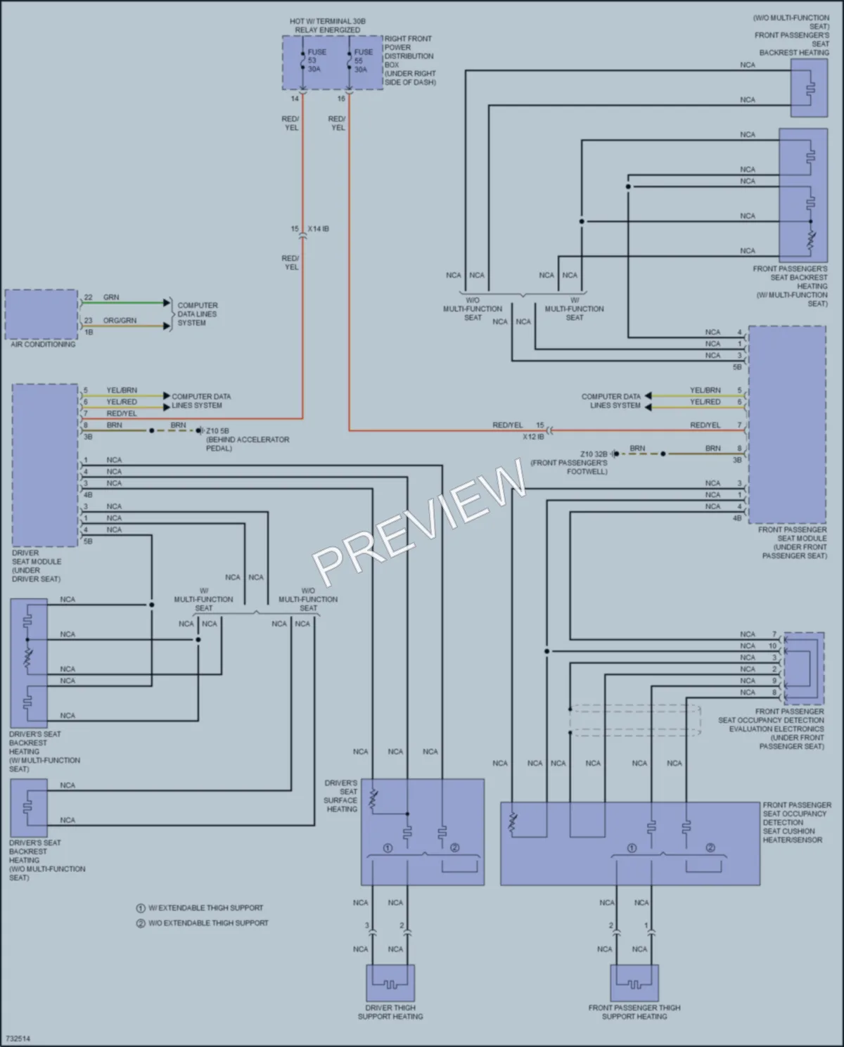 2020 BMW X5 Power Seats wiring diagram preview
