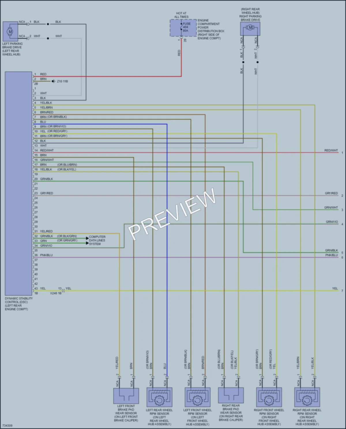 2020 BMW X5M Anti Lock Brakes wiring diagram preview