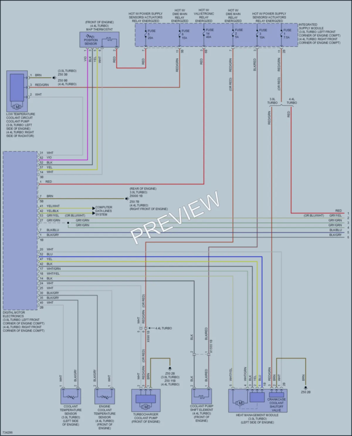 2020 BMW X5M Cooling Fan wiring diagram preview
