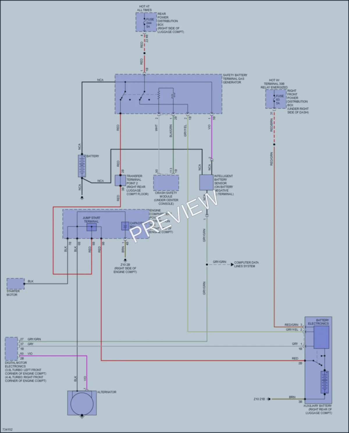 2020 BMW X5M Starting Charging wiring diagram preview