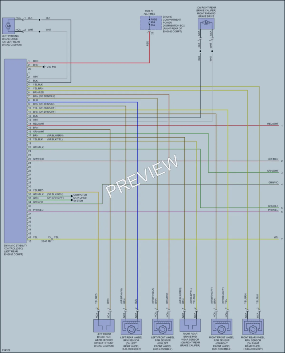 2020 BMW X6 Anti Lock Brakes wiring diagram preview