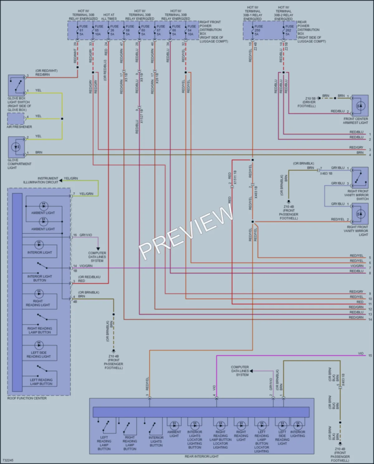 2020 BMW X6M Interior Lights wiring diagram preview